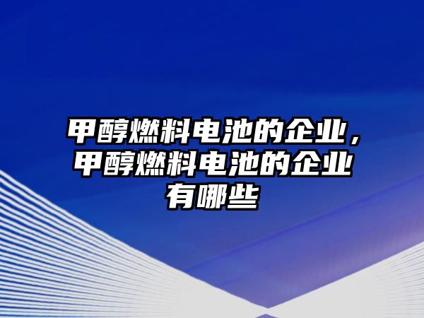 甲醇燃料電池的企業(yè)，甲醇燃料電池的企業(yè)有哪些