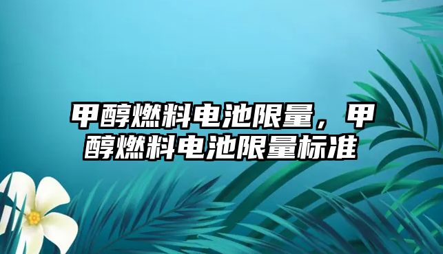 甲醇燃料電池限量，甲醇燃料電池限量標(biāo)準(zhǔn)