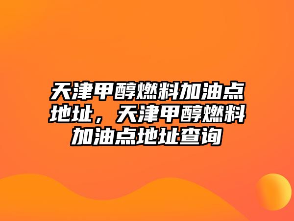天津甲醇燃料加油點地址，天津甲醇燃料加油點地址查詢