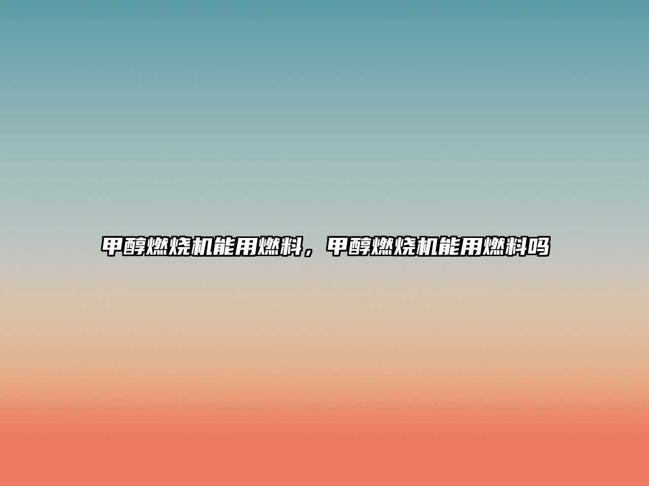 甲醇燃燒機能用燃料，甲醇燃燒機能用燃料嗎