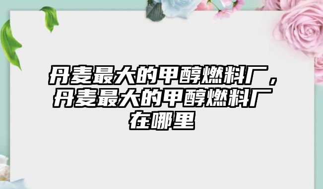 丹麥最大的甲醇燃料廠，丹麥最大的甲醇燃料廠在哪里