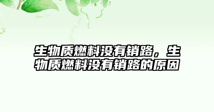 生物質(zhì)燃料沒有銷路，生物質(zhì)燃料沒有銷路的原因