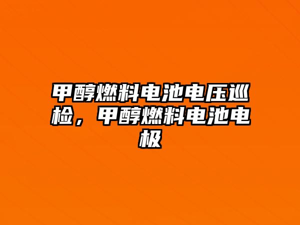 甲醇燃料電池電壓巡檢，甲醇燃料電池電極