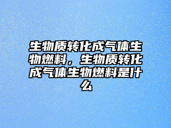 生物質(zhì)轉(zhuǎn)化成氣體生物燃料，生物質(zhì)轉(zhuǎn)化成氣體生物燃料是什么