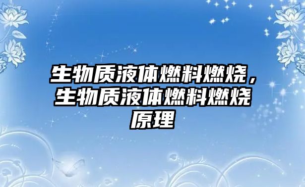 生物質(zhì)液體燃料燃燒，生物質(zhì)液體燃料燃燒原理