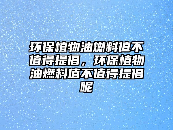 環(huán)保植物油燃料值不值得提倡，環(huán)保植物油燃料值不值得提倡呢