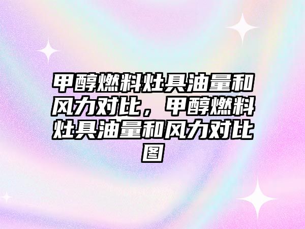 甲醇燃料灶具油量和風(fēng)力對(duì)比，甲醇燃料灶具油量和風(fēng)力對(duì)比圖
