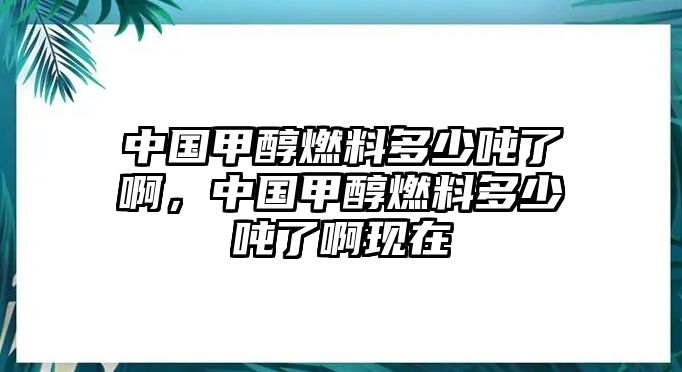 中國甲醇燃料多少噸了啊，中國甲醇燃料多少噸了啊現(xiàn)在