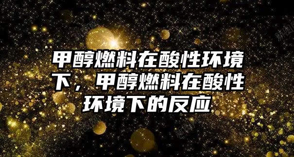 甲醇燃料在酸性環(huán)境下，甲醇燃料在酸性環(huán)境下的反應(yīng)