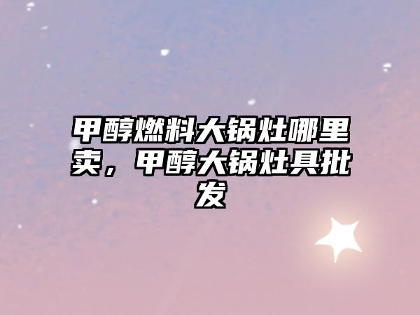 甲醇燃料大鍋灶哪里賣，甲醇大鍋灶具批發(fā)