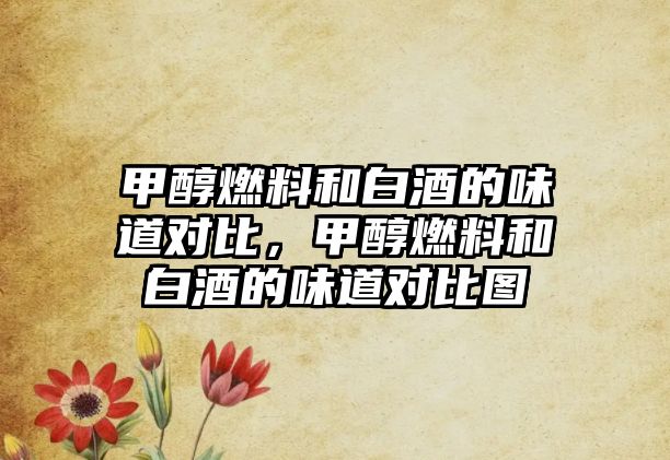 甲醇燃料和白酒的味道對比，甲醇燃料和白酒的味道對比圖
