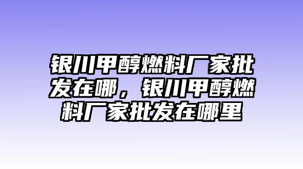 銀川甲醇燃料廠家批發(fā)在哪，銀川甲醇燃料廠家批發(fā)在哪里