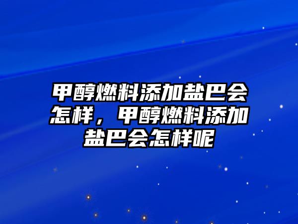 甲醇燃料添加鹽巴會怎樣，甲醇燃料添加鹽巴會怎樣呢